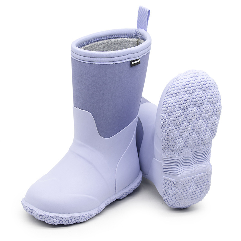 Detské gumové čižmy do dažďa, guma, vysoký tubus, stredný podpätok 3–5 cm, vek 6–16 rokov