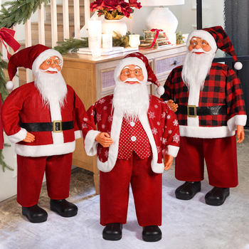 Mikulášova vianočná figúrka – kreatívny realistický textilný ozdoba, značka Xingwang Craft Factory, balenie: PP vrecúško, nie je dovoz