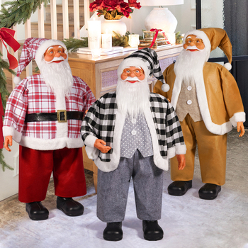 Mikulášova vianočná figúrka – kreatívny realistický textilný ozdoba, značka Xingwang Craft Factory, balenie: PP vrecúško, nie je dovoz