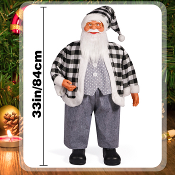 Mikulášova vianočná figúrka – kreatívny realistický textilný ozdoba, značka Xingwang Craft Factory, balenie: PP vrecúško, nie je dovoz