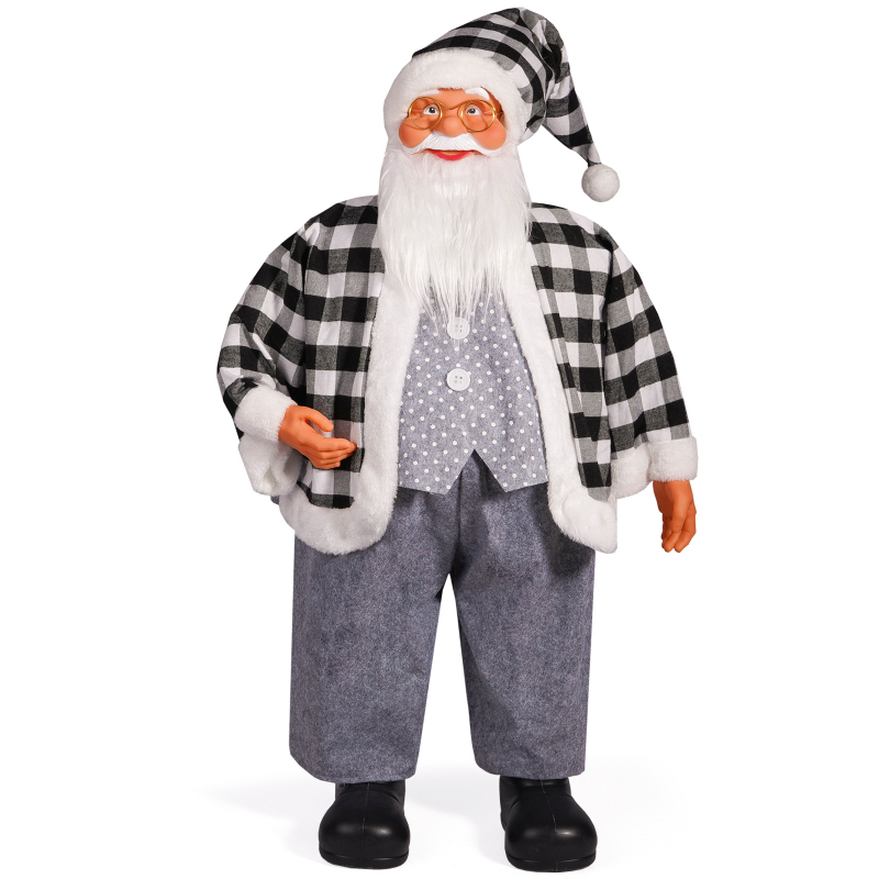 Mikulášova vianočná figúrka – kreatívny realistický textilný ozdoba, značka Xingwang Craft Factory, balenie: PP vrecúško, nie je dovoz