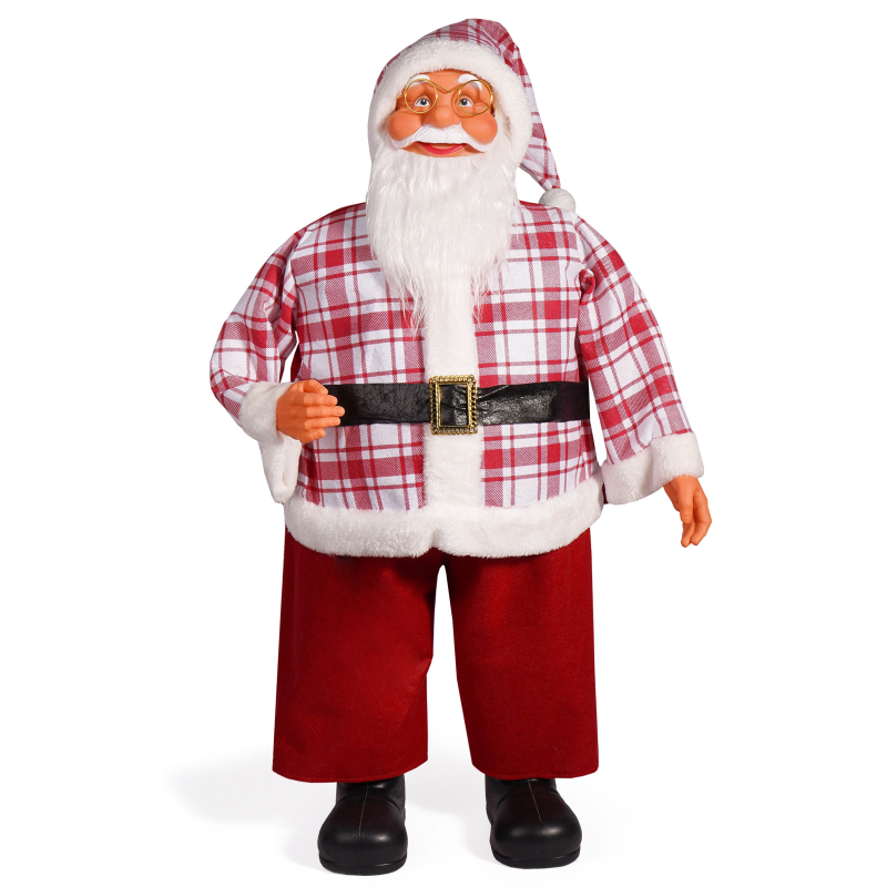 Mikulášova vianočná figúrka – kreatívny realistický textilný ozdoba, značka Xingwang Craft Factory, balenie: PP vrecúško, nie je dovoz