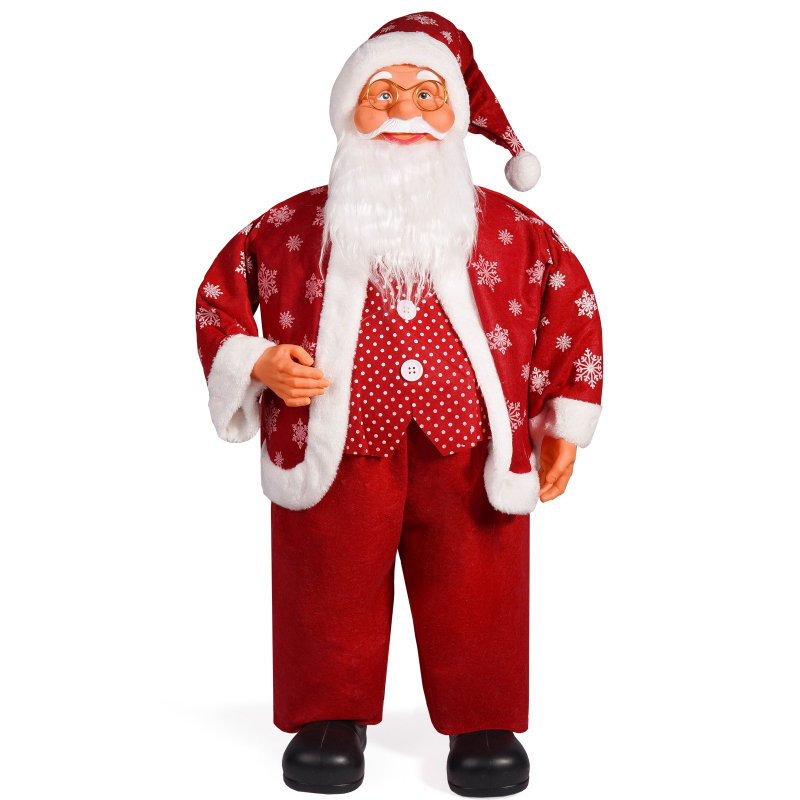 Mikulášova vianočná figúrka – kreatívny realistický textilný ozdoba, značka Xingwang Craft Factory, balenie: PP vrecúško, nie je dovoz