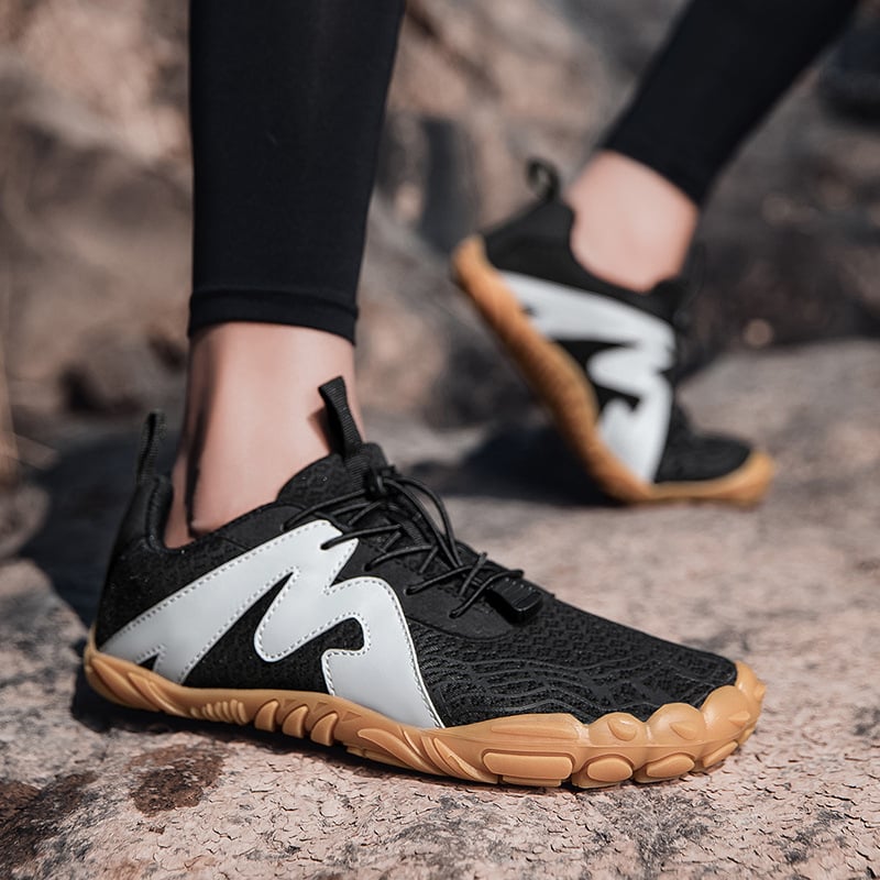 Pantofi de drumeție unisex pentru exterior cu bandă elastică, partea superioară din țesătură respirabilă + piele sintetică, talpă din cauciuc, design low-top, respirabili, anti-derapare și durabili