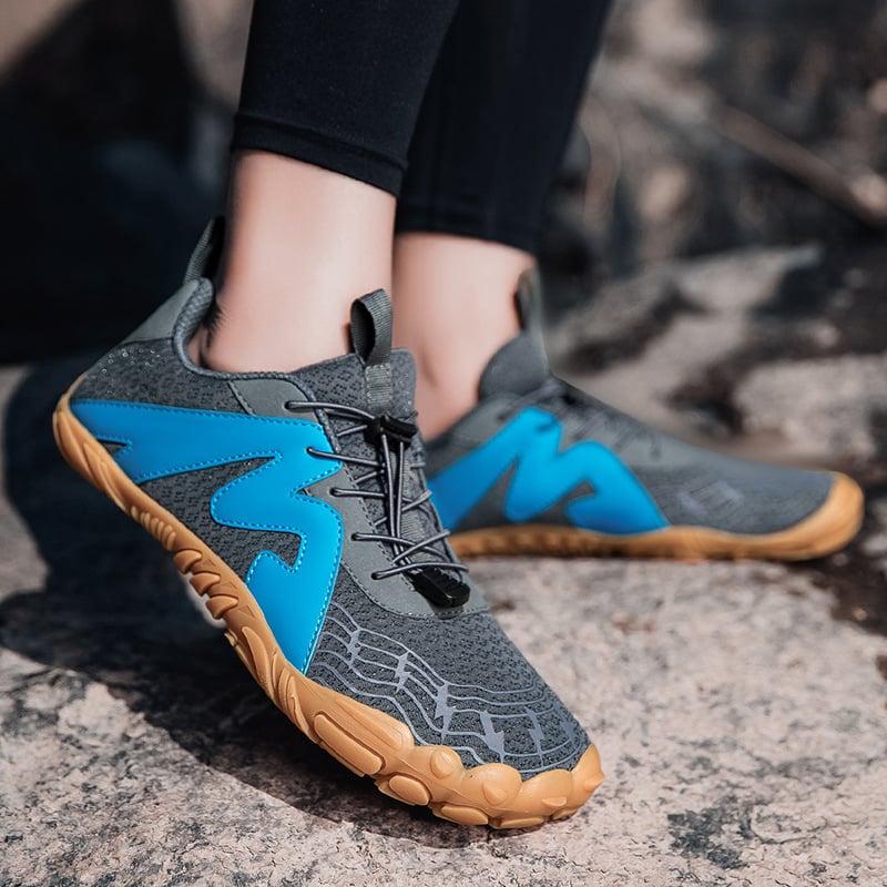 Pantofi de drumeție unisex pentru exterior cu bandă elastică, partea superioară din țesătură respirabilă + piele sintetică, talpă din cauciuc, design low-top, respirabili, anti-derapare și durabili