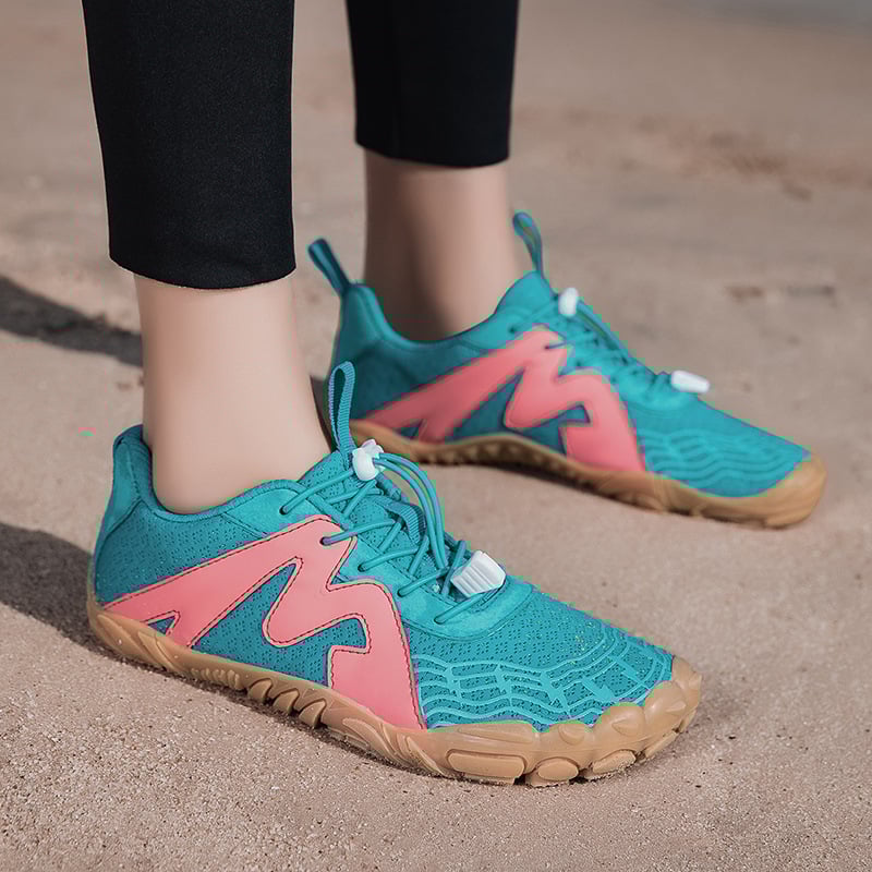 Pantofi de drumeție unisex pentru exterior cu bandă elastică, partea superioară din țesătură respirabilă + piele sintetică, talpă din cauciuc, design low-top, respirabili, anti-derapare și durabili