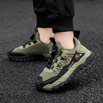 Gyerekeknek szóló Dad Shoes cipő — bőr felsőrész, vízálló, kopásálló, csúszásmentes talp, TPR talp