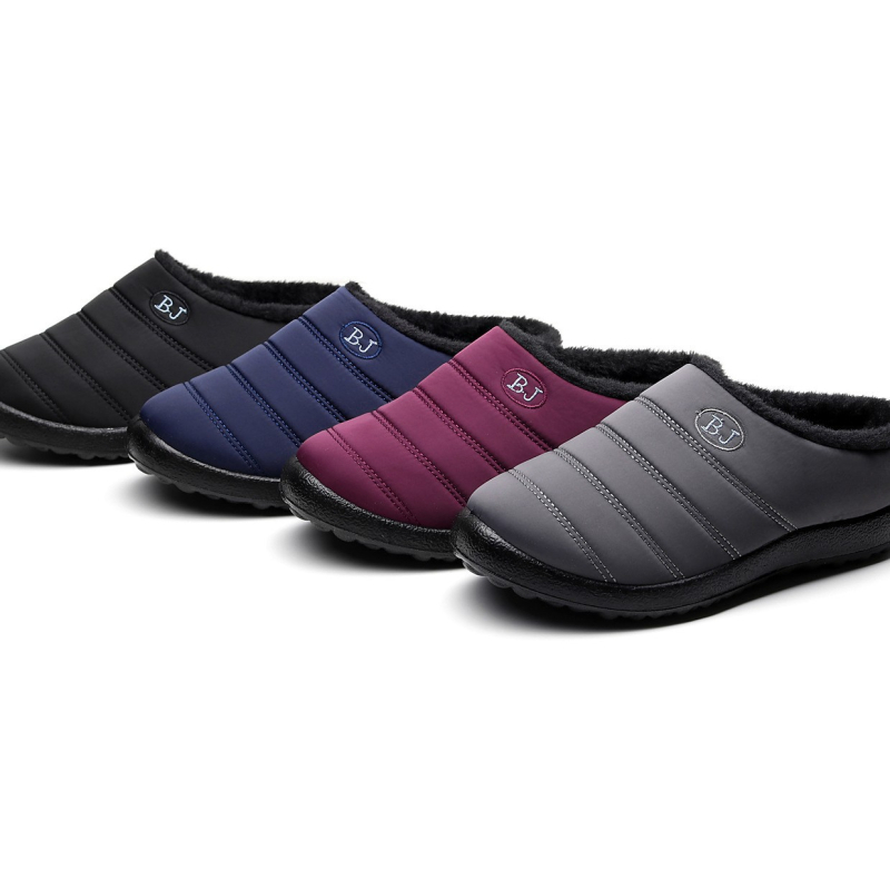 Téli pamut papucs - vízálló, csúszásmentes, meleg, slip-on, belső műszőr béléssel