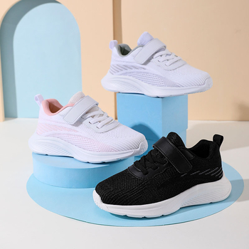 Női Fly-Knit futócipő, alacsony felsőrész, Velcro-zárás, EVA talp, betűs mintázat