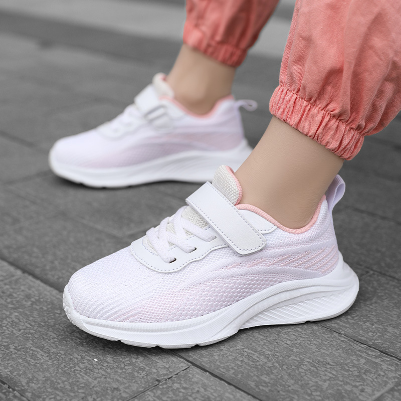 Női Fly-Knit futócipő, alacsony felsőrész, Velcro-zárás, EVA talp, betűs mintázat
