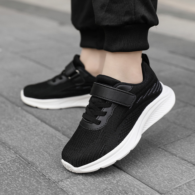 Női Fly-Knit futócipő, alacsony felsőrész, Velcro-zárás, EVA talp, betűs mintázat
