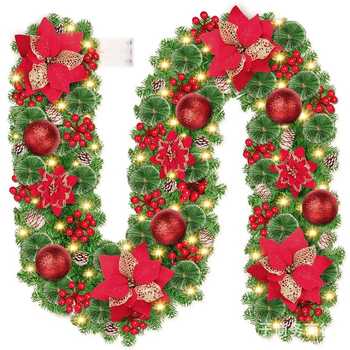 Коледна ратанова украса от PVC и метал, Jin Mian, китайски стил, за Коледни празници