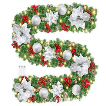 Коледна ратанова украса от PVC и метал, Jin Mian, китайски стил, за Коледни празници