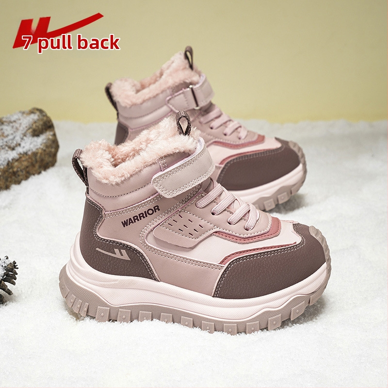 Detské zimné čižmy s hrubým MD podrážkou, vrchný materiál: syntetická koža + textil, unisex, na všetky ročné obdobia