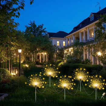 Solárne osvetlenie záhrady na kolíku, tvar rastliny, nerezová oceľ, 5W, IP65, 12–16 hodín svietenia