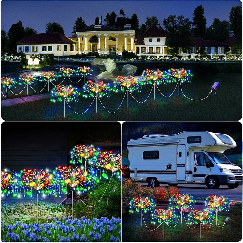 Solárne osvetlenie záhrady na kolíku, tvar rastliny, nerezová oceľ, 5W, IP65, 12–16 hodín svietenia