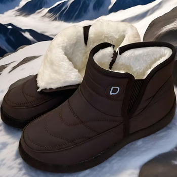 Snehové čižmy strednej výšky, nepremokavé, protišmykové, s teplou umelou kožušinkou, Zima 2025