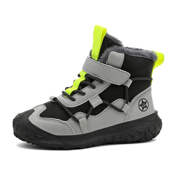 Chlapčenské zimné topánky do snehu pre deti vo veku 7–16 rokov so silnou výstelkou, zapínanie na suchý zips, podrážka TPR