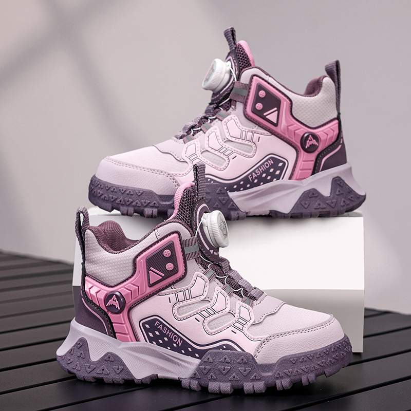 Detské kožené tenisky s otočným viazaním, priedušné, ľahké, podrážka z TPR, pruhovaný vzor