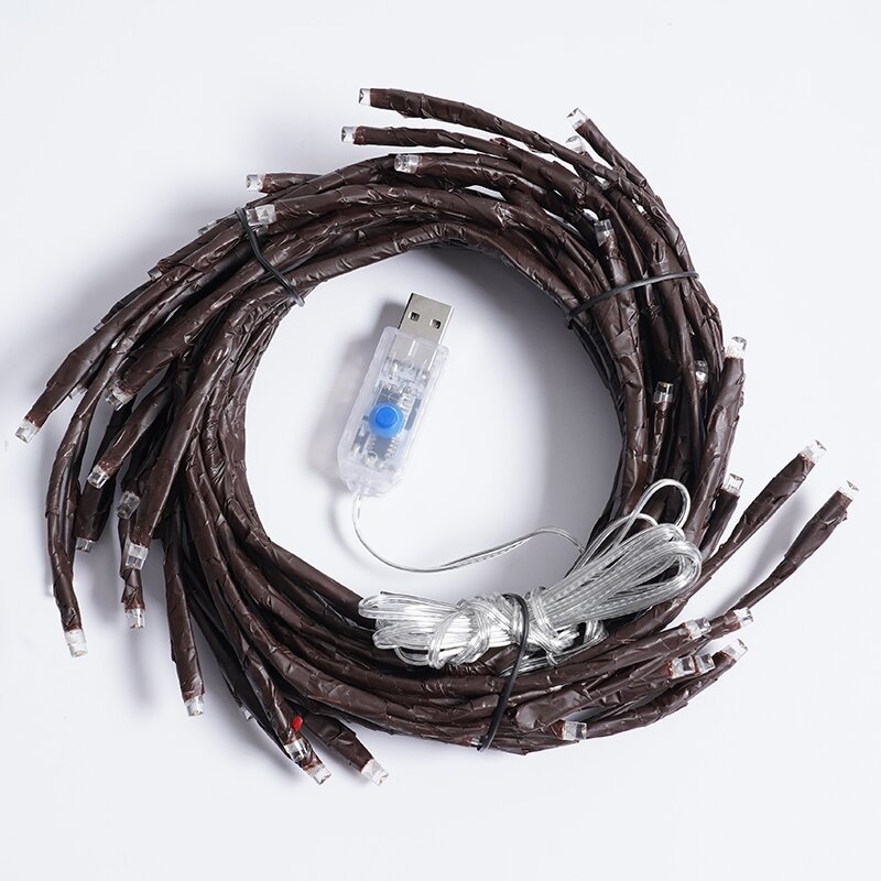 Gencheng GC0524001 LED stromové svetlá do spálne — USB napájanie, vstup 220V, ovládanie tlačidlom a diaľkovým ovládačom, IP44, Abstraktný štýl