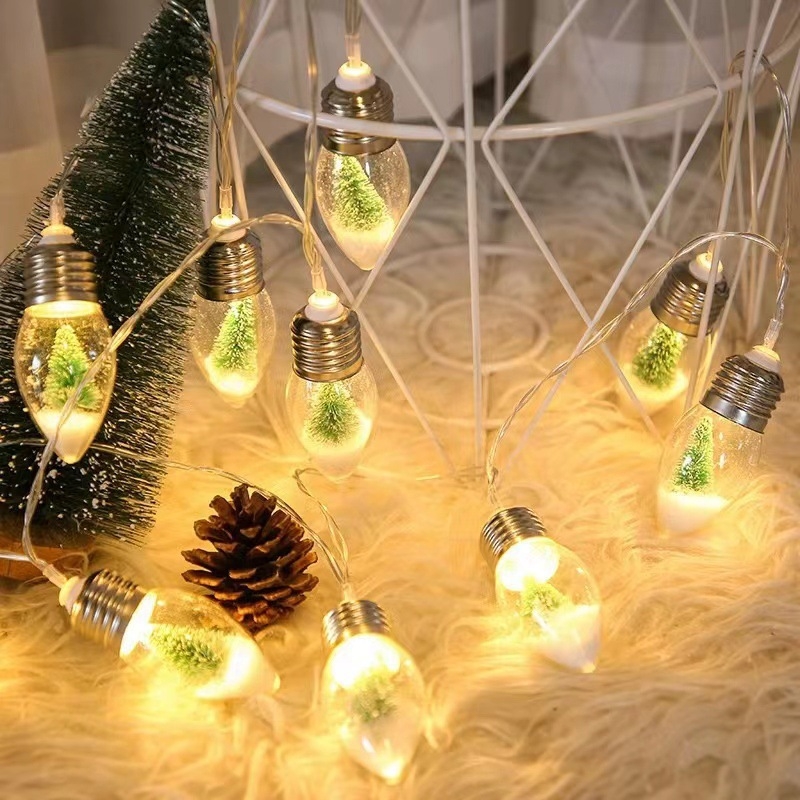 Božićne LED niz lampica sa snježnim pahuljama motívom, 10 LED, 3000K, IP43, 1000 lm, napajanje baterijom