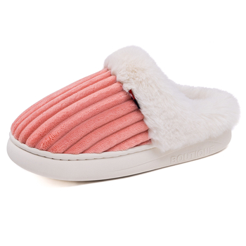 Női téli pamut papucs velúr felsőrésszel, műszőrös bélés, EVA talp, slip-on beltéri használatra