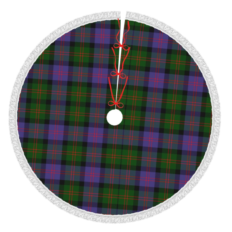 Prispôsobená vianočná sukňa pod stromček s strapcami po okraji, polyester