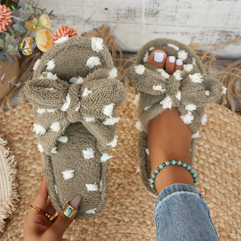 Ženske plišane papuče, gornji dio od tkanine, EVA đon, platforma, zima 2022