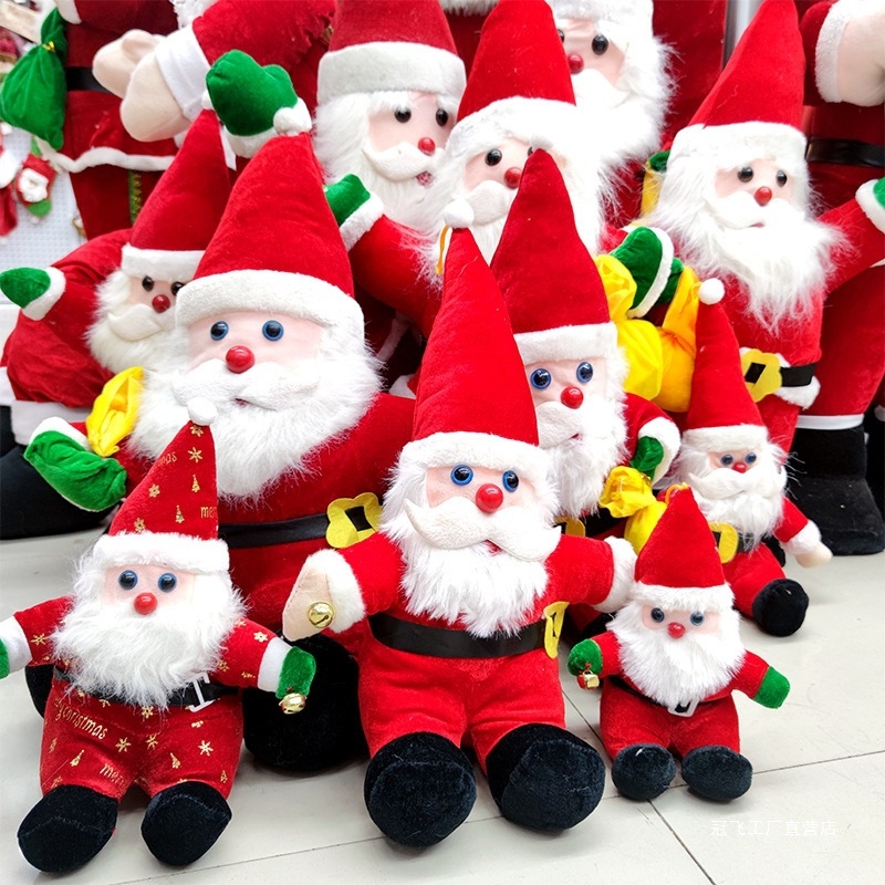 Decorațiune de Crăciun: Moș Crăciun coboară pe funie cu mărgele și scară de alpinism – ornament suspendat pentru scenă de Crăciun (Material: pluș; Nr. de articol: lt1006611705; Ambalare: cutie color; Sărbătoare: Crăciun; IP licențiat: Nu)