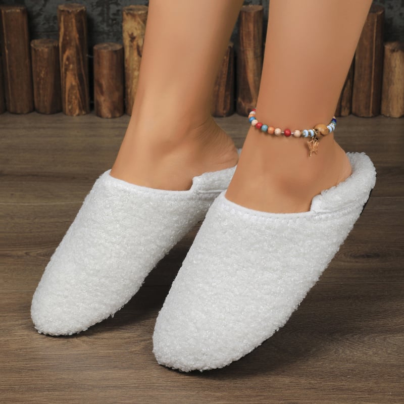 Χειμερινές παντόφλες unisex με βελούρι εσωτερική επένδυση, slip-on με καουτσούκ σόλα