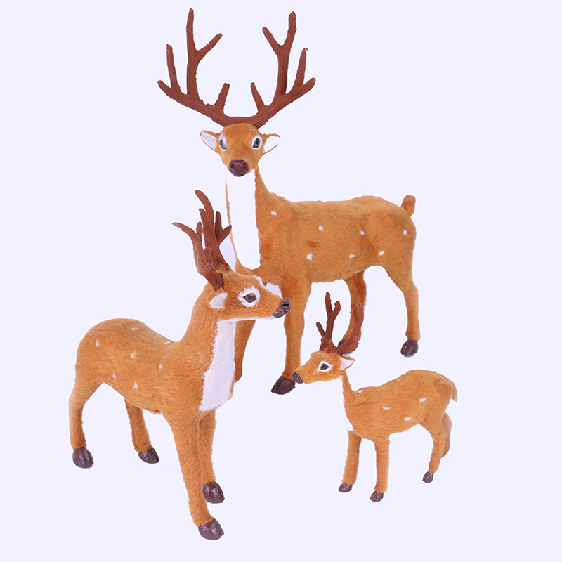Božićni ukras – mini slatki sika jelen za vitrinu, Materijal: Drugo; IP: Ne; Primjenjivo za Božić