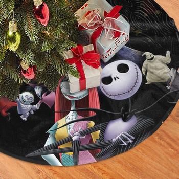 Plyšová sukňa na stromček so šnúrkami, moderný minimalistický dizajn, potlačený dizajn