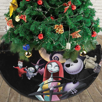 Plyšová sukňa na stromček so šnúrkami, moderný minimalistický dizajn, potlačený dizajn