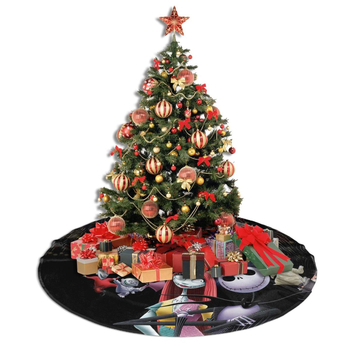 Plyšová sukňa na stromček so šnúrkami, moderný minimalistický dizajn, potlačený dizajn