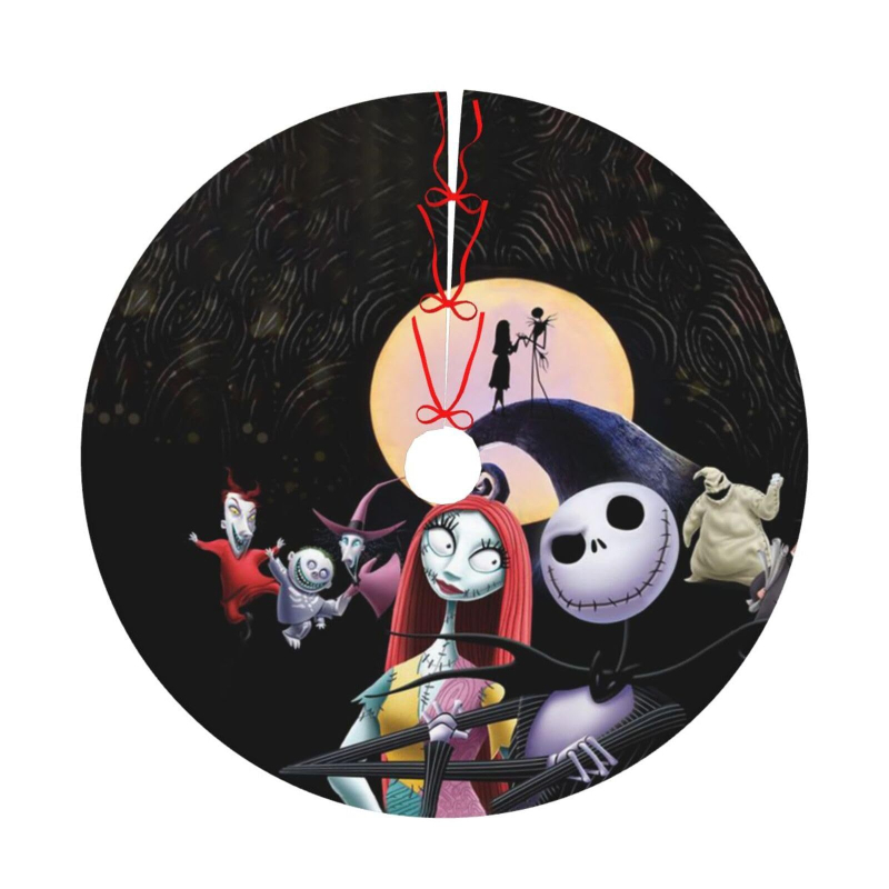 Plyšová sukňa na stromček so šnúrkami, moderný minimalistický dizajn, potlačený dizajn