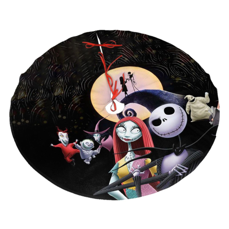 Plyšová sukňa na stromček so šnúrkami, moderný minimalistický dizajn, potlačený dizajn