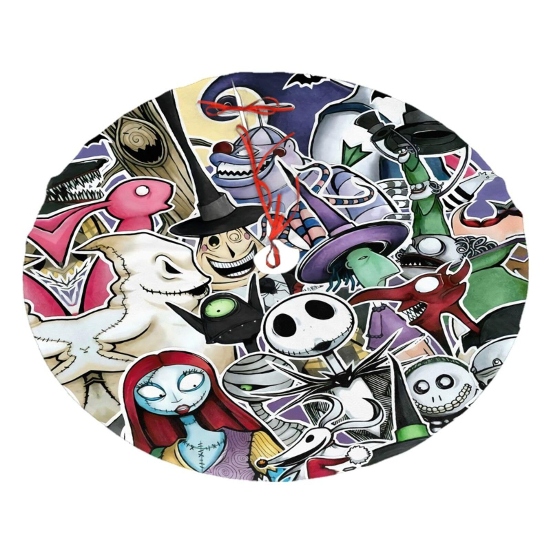 Plyšová sukňa na stromček so šnúrkami, moderný minimalistický dizajn, potlačený dizajn