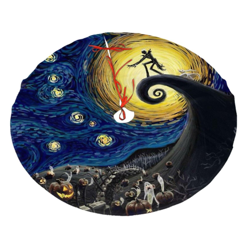 Plyšová sukňa na stromček so šnúrkami, moderný minimalistický dizajn, potlačený dizajn