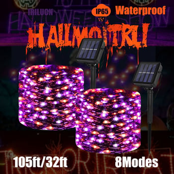 Halloween dekorativne svjetlosne niti – solarno napajanje, upravljanje gumbom, IP55, ≤36V, vanjsku upotrebu