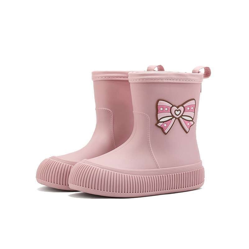 Moterų lietaus batai vidutinio ilgio, viršutinė dalis iš PVC, neslystantys ir atsparūs vandeniui, lengvi su minkšta pada