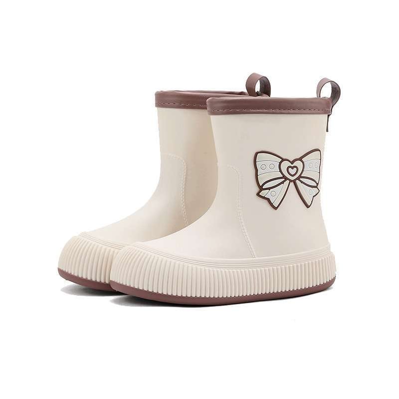 Moterų lietaus batai vidutinio ilgio, viršutinė dalis iš PVC, neslystantys ir atsparūs vandeniui, lengvi su minkšta pada