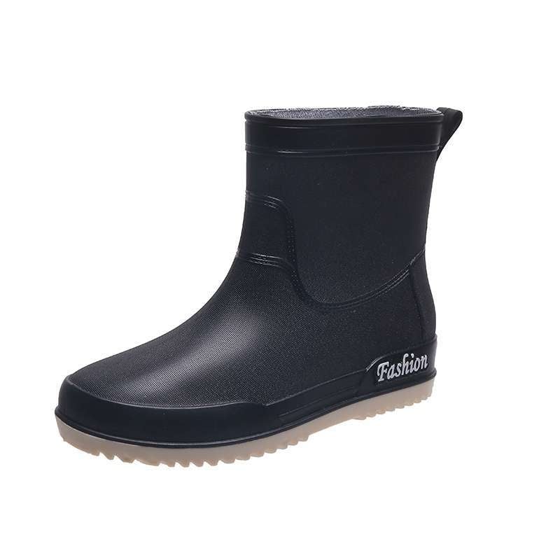 Moterų lietaus batai vidutinio ilgio, viršutinė dalis iš PVC, neslystantys ir atsparūs vandeniui, lengvi su minkšta pada