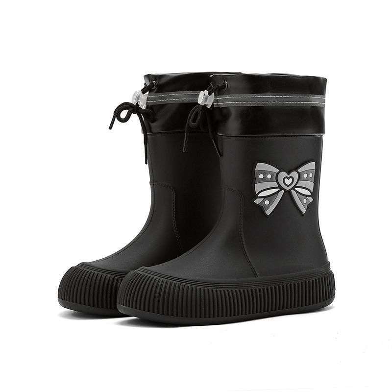 Moterų lietaus batai vidutinio ilgio, viršutinė dalis iš PVC, neslystantys ir atsparūs vandeniui, lengvi su minkšta pada