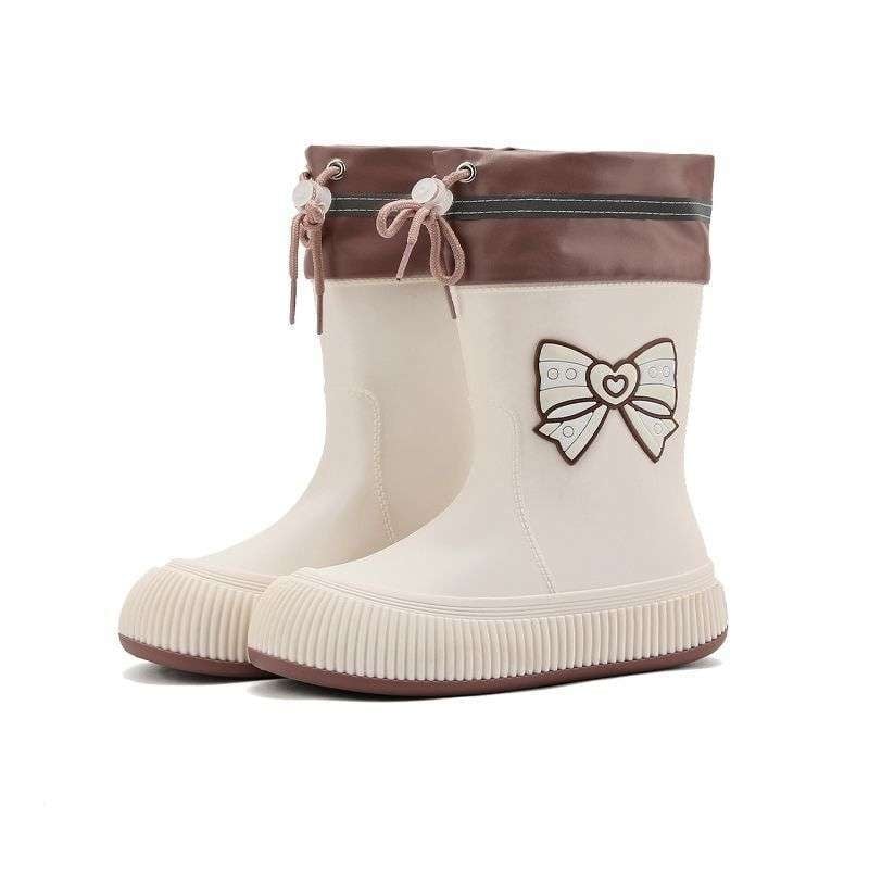 Moterų lietaus batai vidutinio ilgio, viršutinė dalis iš PVC, neslystantys ir atsparūs vandeniui, lengvi su minkšta pada