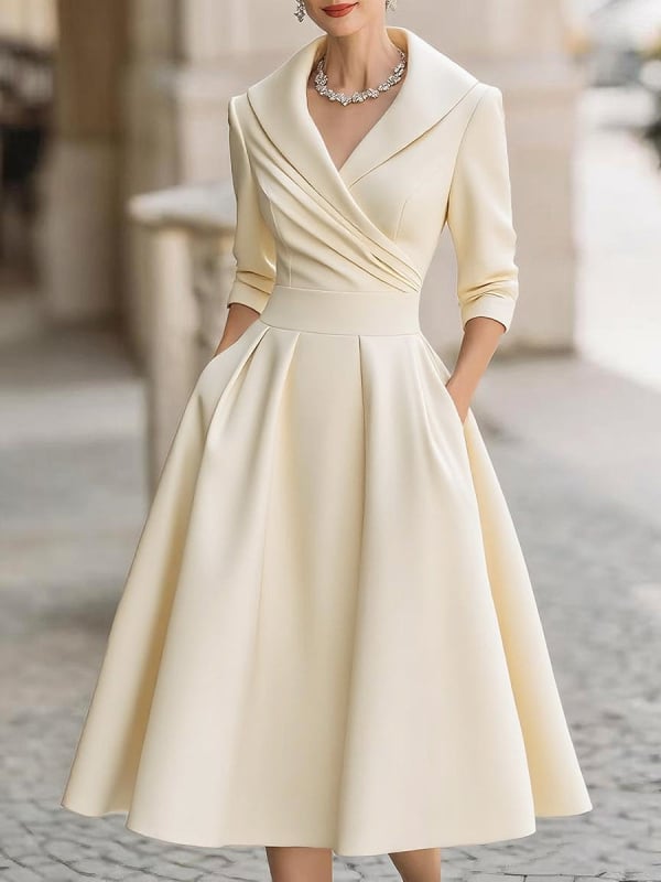 Rochie neregulată, stil european și american, lungă, mâneci lungi, poliester