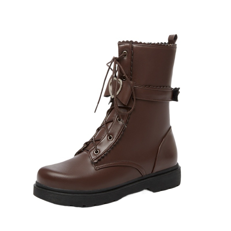 Női lovagcsizma – PU felsőrész, gumírozott talp, kerek orr, alacsony sarkú 1–3 cm, meleg bélés