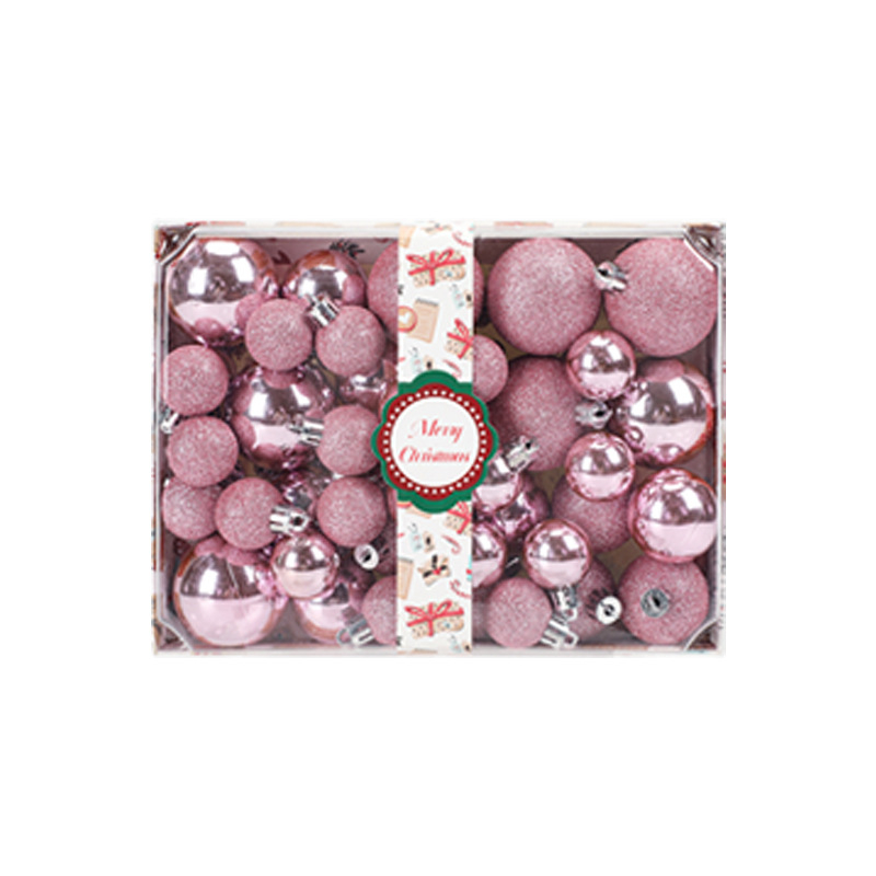 42-dijelni set elektroplatiranih plastičnih kuglica za ukrašavanje drveta – moderan minimalistički stil