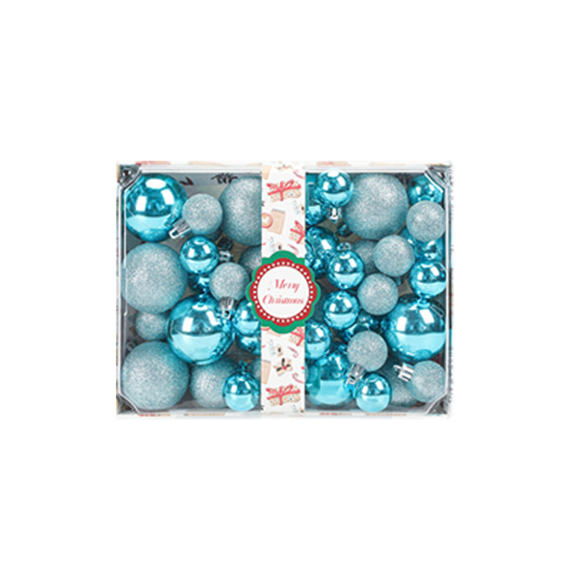 42-dijelni set elektroplatiranih plastičnih kuglica za ukrašavanje drveta – moderan minimalistički stil