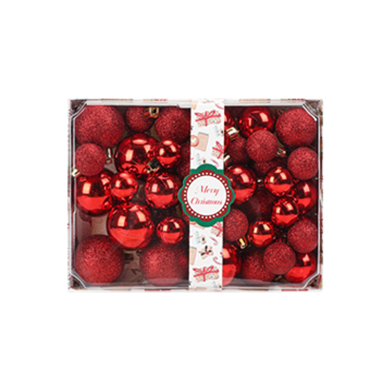 42-dijelni set elektroplatiranih plastičnih kuglica za ukrašavanje drveta – moderan minimalistički stil