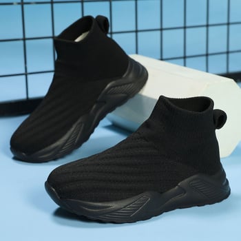 Férfi slip-on sportcipő kötött felsőrésszel, légáteresztő, alacsony bokavonalú, EVA talp